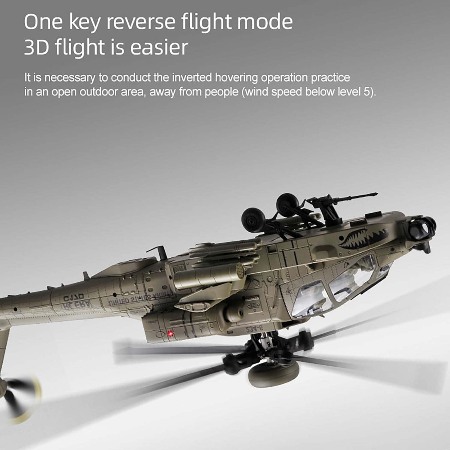 Rc Helicopter Hobby Grade - 310MM 6CH C170 AH-64D Remote Control